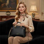 BOLSA FEMIINA EM COURO FOXER MODELO PRESTIGE CABAS BLACK