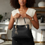 BOLSA FEMININA FOXER EM COURO GENUÍNO MODELO ALMA BLACK