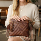 BOLSA FEMININA TRANSVERSAL  FOXER MODELO ALTHÉA BROWN