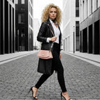 BOLSA FEMONINA FOXER TRANSVERSAL FEITA EM COURO GENUÍNO MODELO ROSE LUMIÈRE