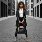 BOLSA FEMININA FOXER FEITA EM COURO GENUÍNO MODELO SAINT-GERMAIN BLACK