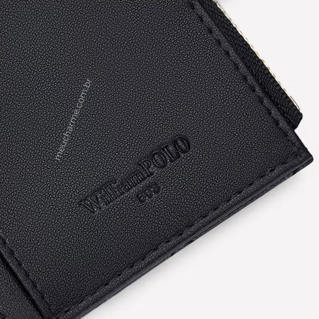 CARTEIRA FEMININA CURTA  FEITA EM COURO GENUÍNO MODELO ÉLORA -LINHA  WILLIAM POLO