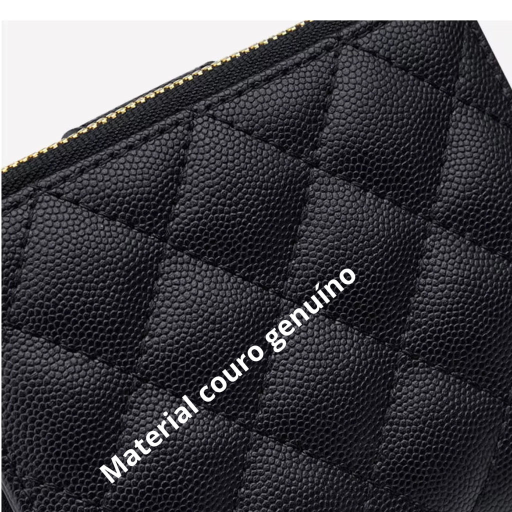 CARTEIRA FEMININA CURTA  FEITA EM COURO GENUÍNO MODELO ÉLORA -LINHA  WILLIAM POLO