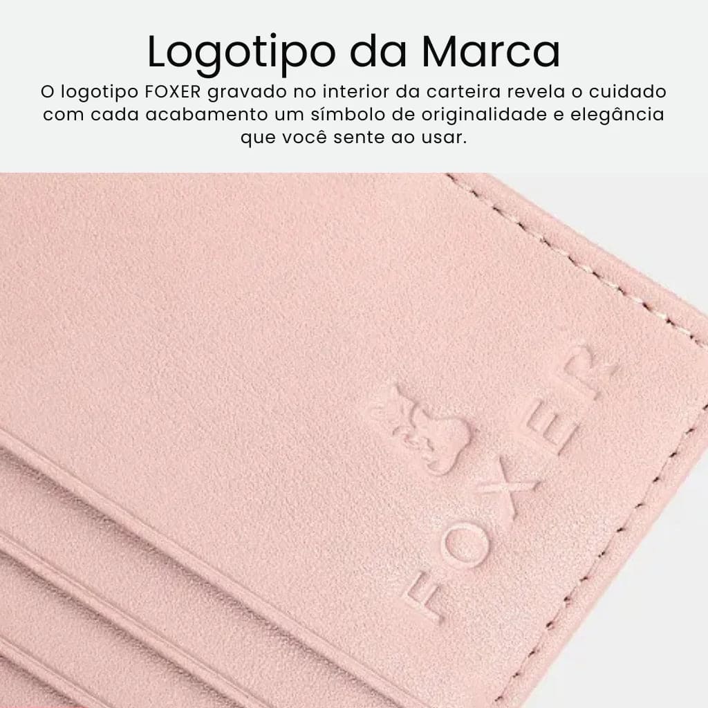 CARTEIRA FEMININA FOXER FEITA EM COURO GENUÍNO MODELO DALPHNE