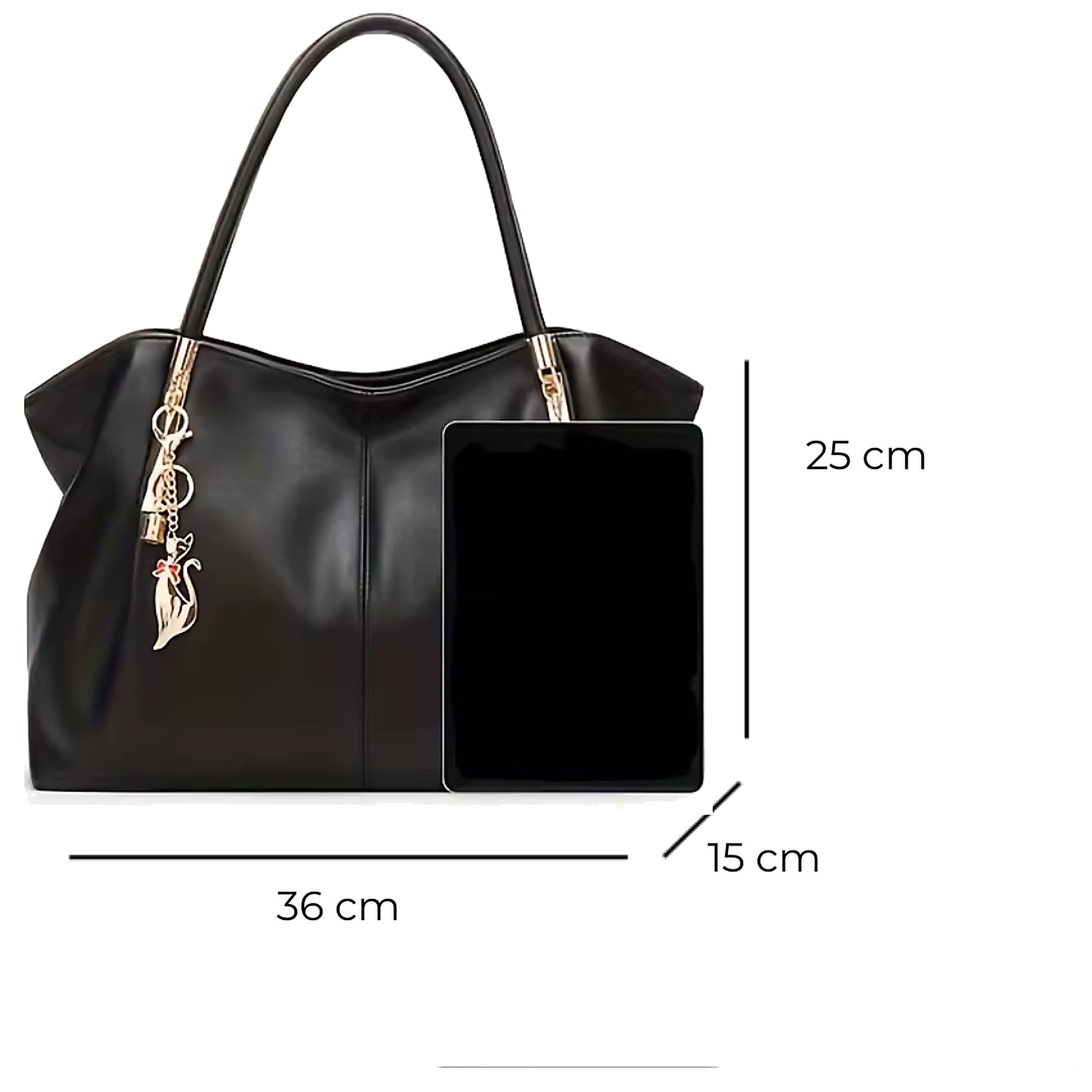 bolsa grande  preta medidas do tamanho