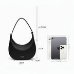 BOLSA FEMININA DE OMBRO FOXER FEITA EM COURO LEGÍTIMO MODELO LUNÉRA BLACK