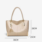 Bolsa feminina Grande De Couro Modelo Foxer Vittora Beige
