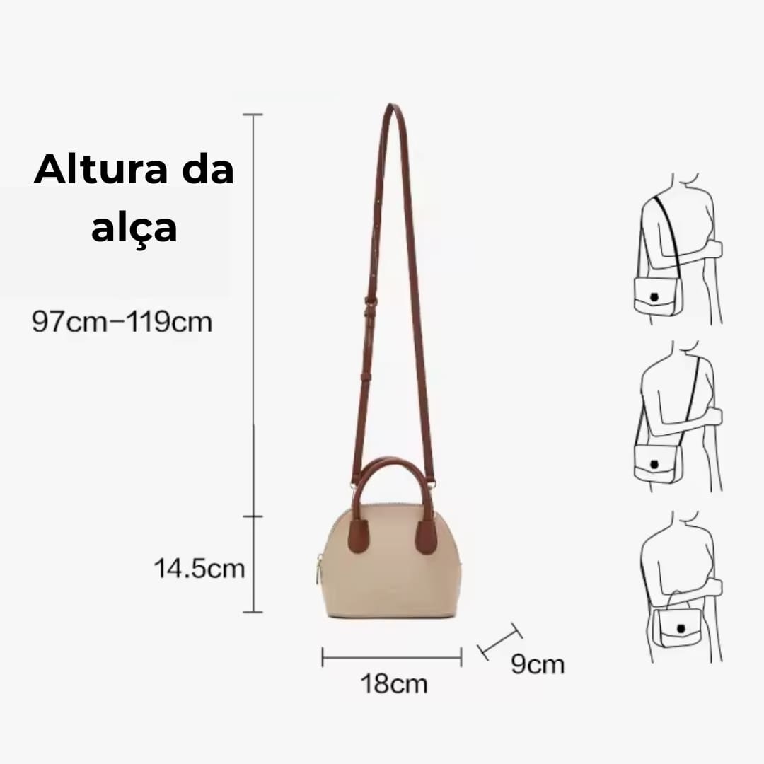 BOLSA  FEMININA DE OMBRO FOXER MODELO MARCELLINE TREILLIS