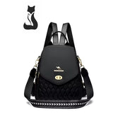 MOCHILA FEMIINA FEITA EM COURO REFINADO MODELO BELLA LUXE BLACK