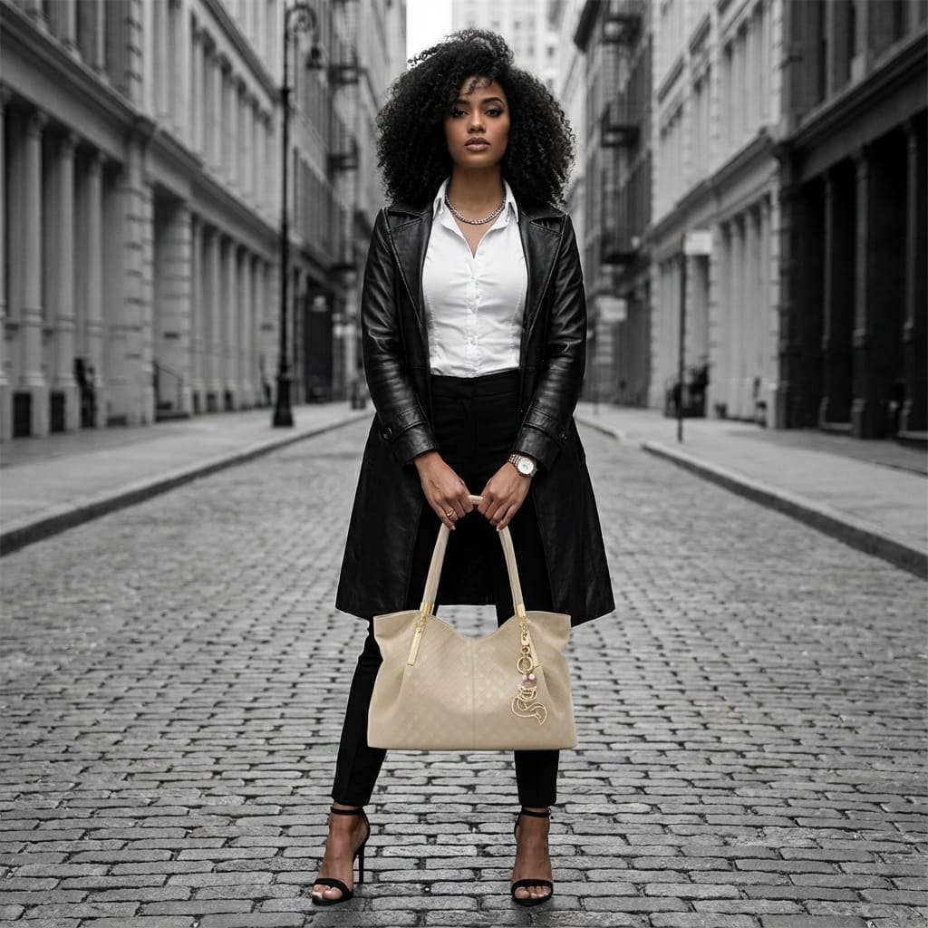 BOLSA FEMININA FOXER FEITA EM COURO GENUÍNO MODELO SAINT-GERMAIN