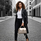BOLSA FEMININA FOXER FEITA EM COURO REFINADO MODELO CÉLINEA GRAY