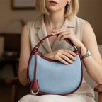 BOLSA FEMININA FOXER FEITA EM JEANS COM DETALHES EM COURO MODELO JEANS LUXE