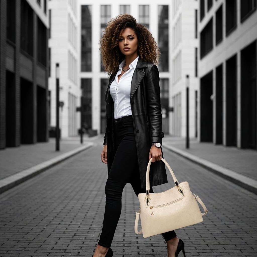 BOLSA FEMININA FOXER FEITAM COURO REFINADO MODELO VERONA BEIGE