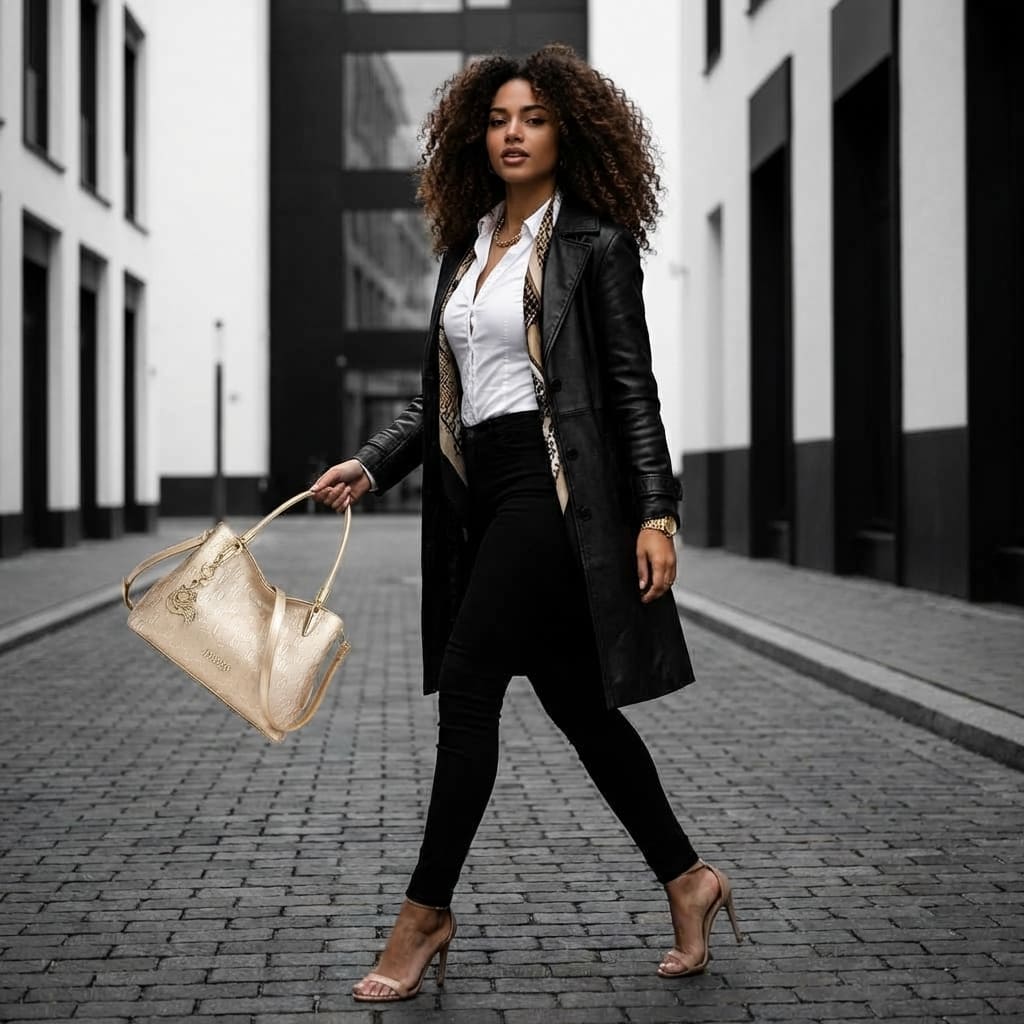 BOLSA FEMININA FOXER TRANVERSAL FEITA EM  COURO GENUÍNO MODELO ALMA GOLDEN