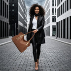BOLSA FEMININA FOXER FEITA EM COURO GENUÍNO MODELO SAINT-GERMAIN BROWN