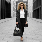 BOLSA FEMININA FOXER FEITA EM COURO GENUÍNO MODELO SAINT-GERMAIN BLACK