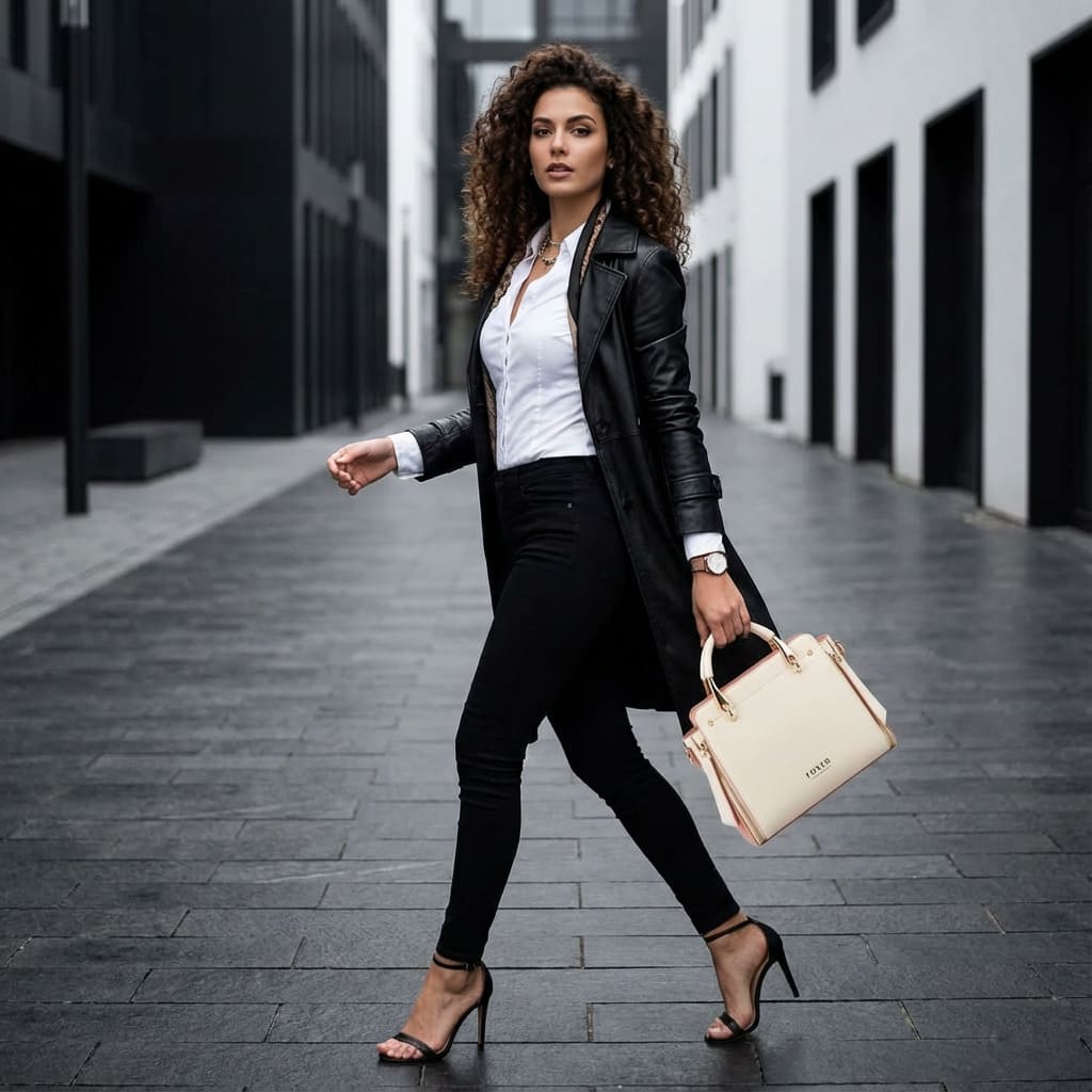 BOLSA FEMIINA EM COURO FOXER MODELO PRESTIGE CABAS WHAIT