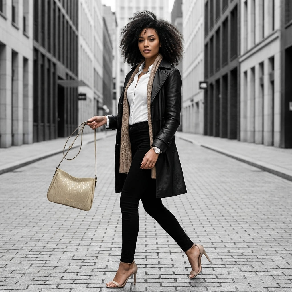 BOLSA FEMININA TRANSVERSAL  FOXER  FEITA EM COURO REFINADO MODELO VARENNA