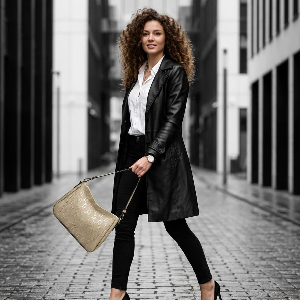 BOLSA FEMININA TRANSVERSAL  FOXER  FEITA EM COURO REFINADO MODELO VARENNA