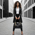 BOLSA FEMININA EM COURO GENNUÍNO FOXER – MODELO BLACK ROYALE