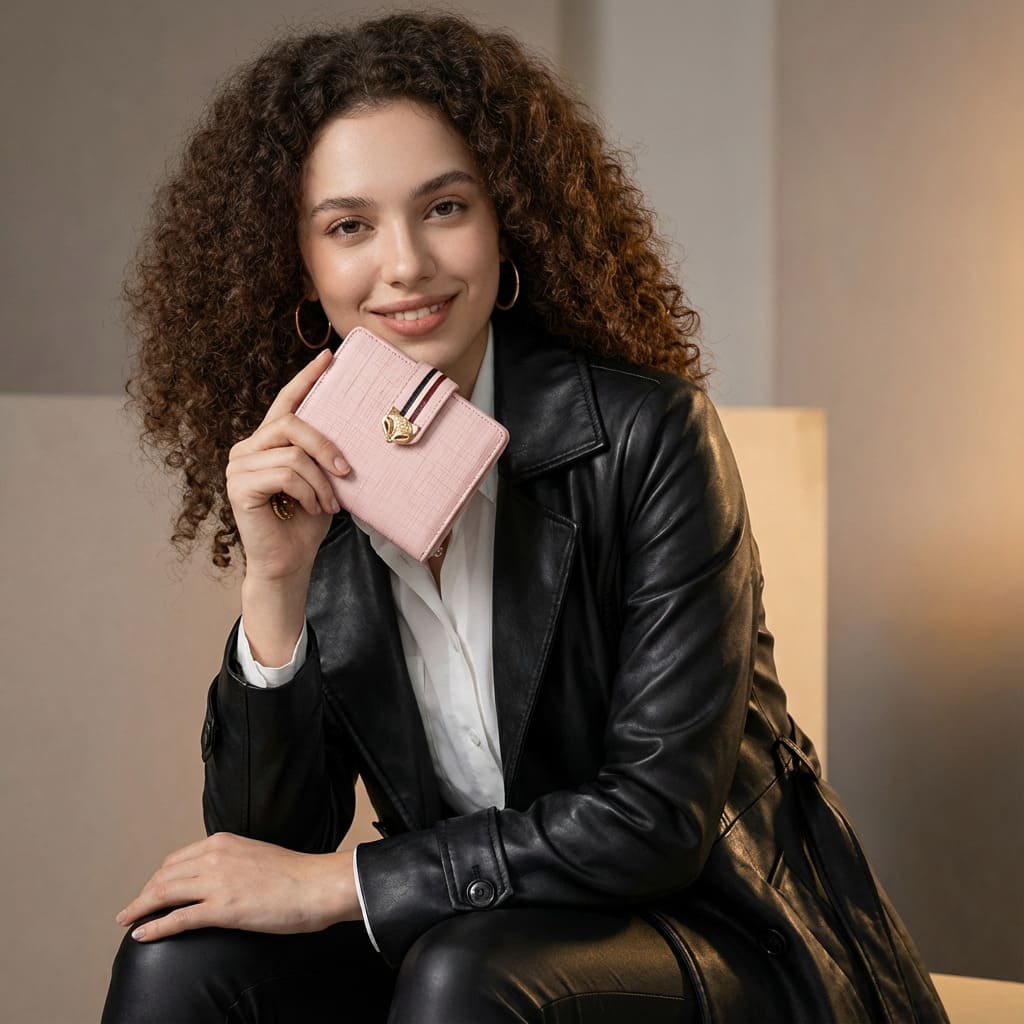 CARTEIRA FEMININA FOXER FEITA EM COURO GENUÍNO MODELO DALPHNE