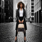 Conjunto Bolsa feminina transversal  feita em couro sintético  modelo Zafira