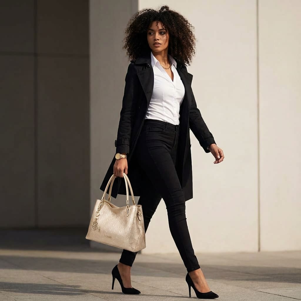 BOLSA FEMININA FOXER TRANVERSAL FEITA EM  COURO GENUÍNO MODELO ALMA GOLDEN