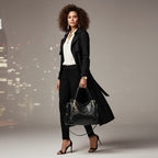 BOLSA FEMININA EM COURO GENNUÍNO FOXER – MODELO BLACK ROYALE