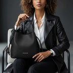 BOLSA FEMININA FOXER FEITA EM COURO MODELO  RAVELLE BLACK