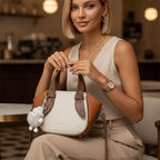 BOLSA FEMININA TRANSVERSAL FOXER FEITA EM COURO  MODELO VÉRONA OFF WHITE