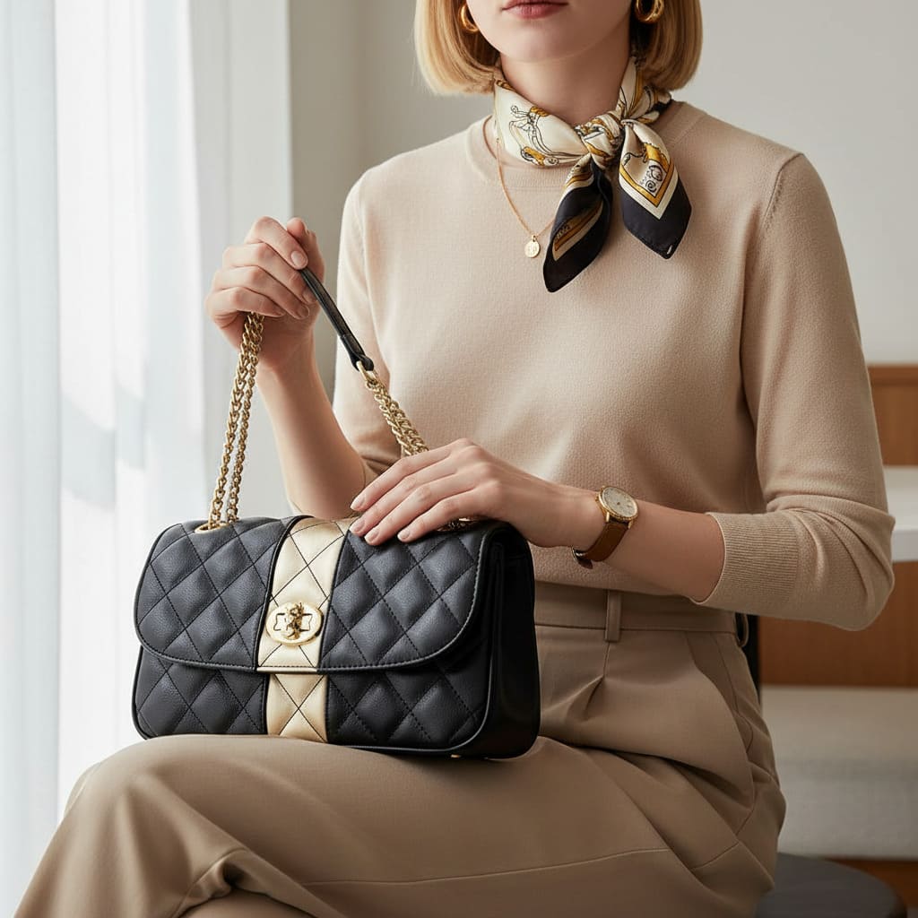 BOLSA FEMININA FOXER FEITA EM COURO GENUÍNO – MODELO BELLA TRELLUXE