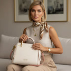 BOLSA FEMIINA EM COURO FOXER MODELO PRESTIGE CABAS WHAIT