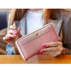 CARTEIRA FEMININA  FOXER FEITA EM COURO GENUÍNO MODELO  VELISSE ROSÉ