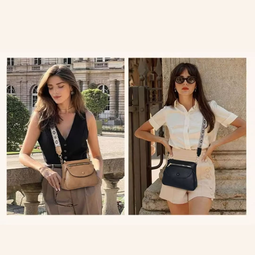 BOLSA FEMININA TRANSVERSAL FOXER FEIRA EM COURO REFINADO  MODELO MONTREL