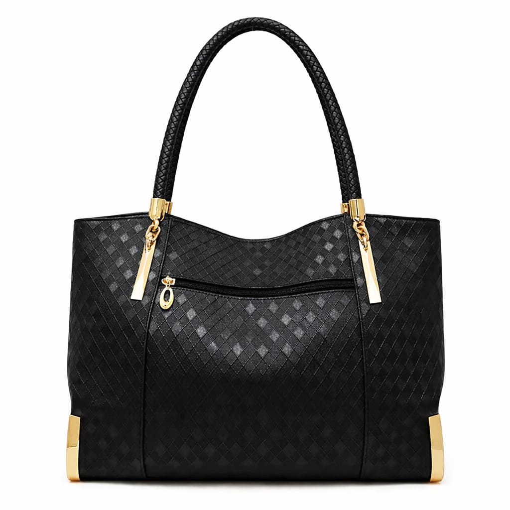 BOLSA FEMININA FOXER FEITA EM COURO GENUÍNO MODELO  ICONIQUE  BLACK