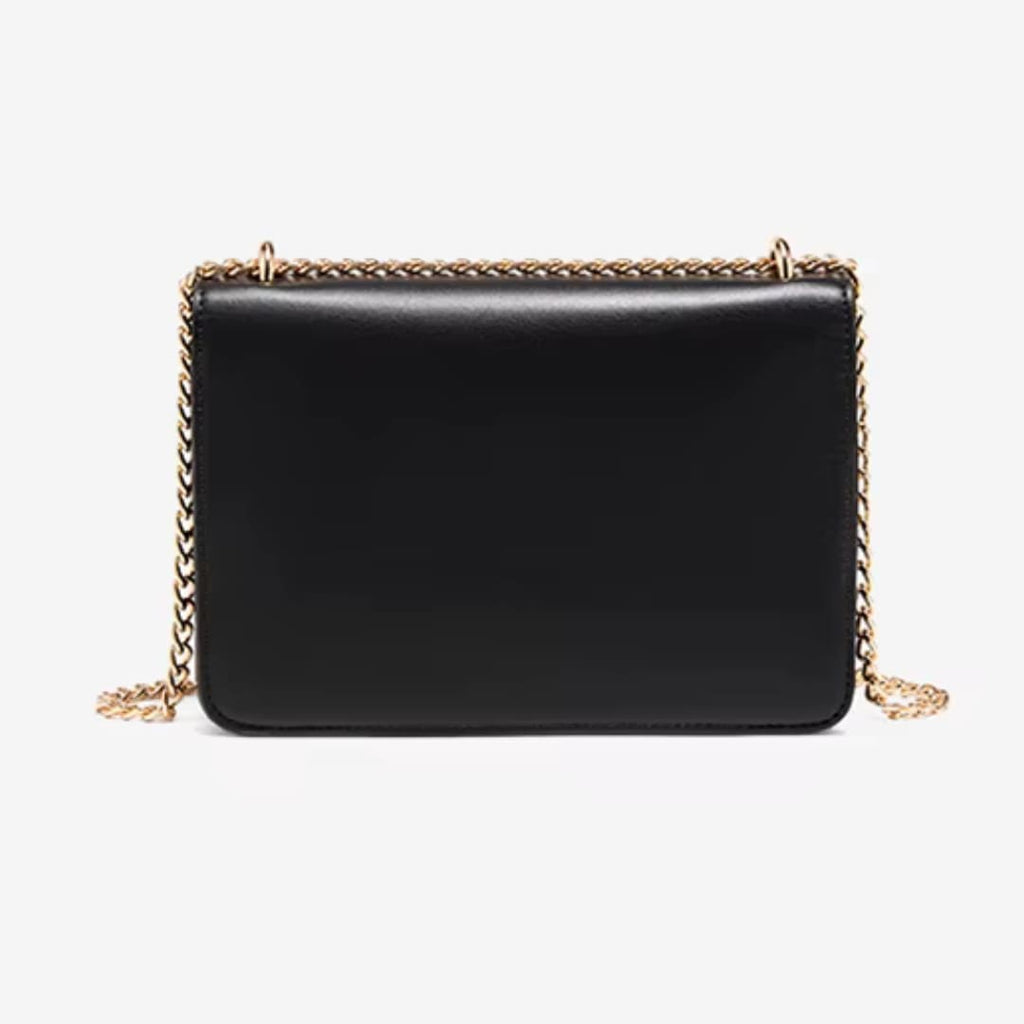 BOLSA FEMININA TYRANSVERSAL FOXER FEITA EM COURO REFINADO MODELO ARVELLE BLACK