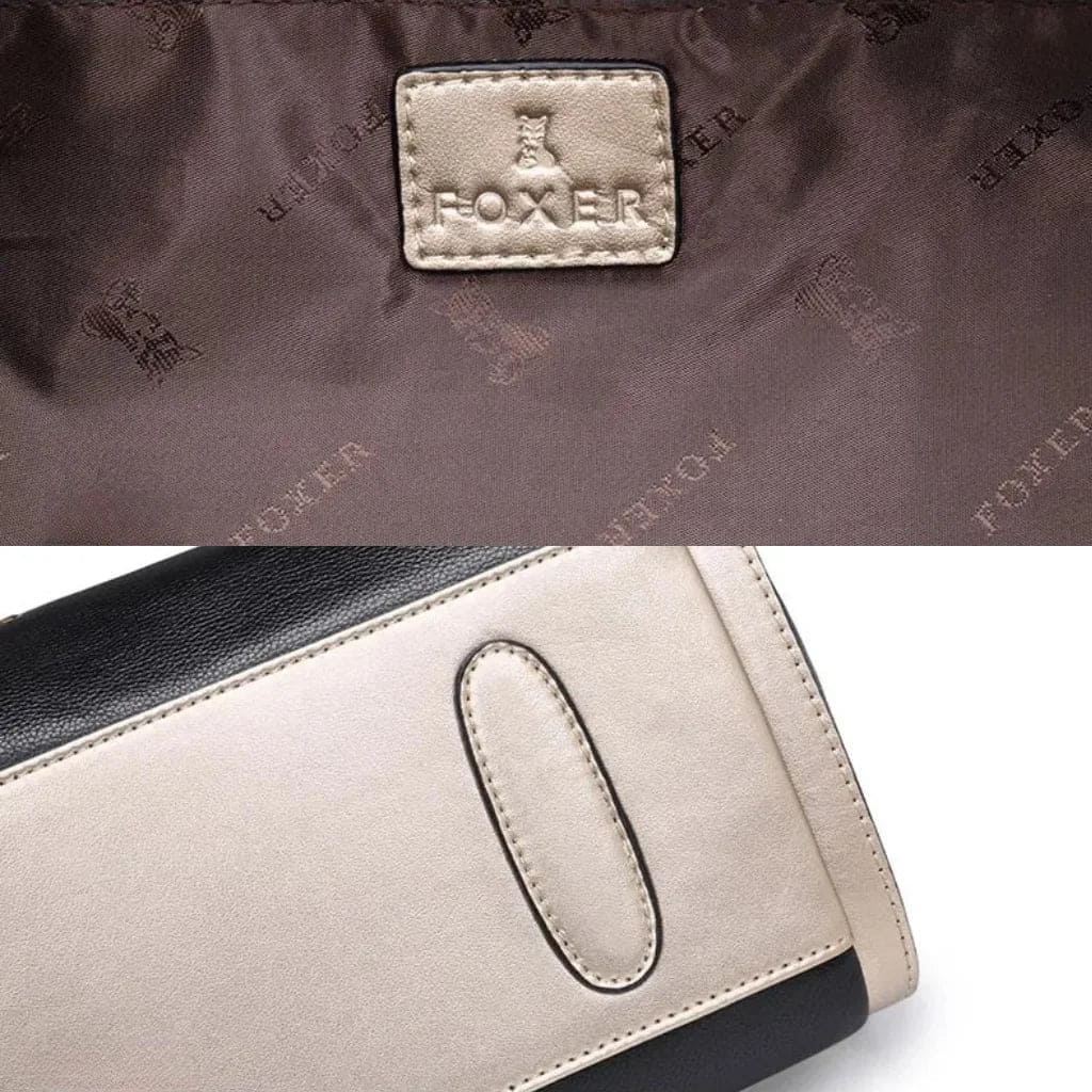BOLSA FEMININA FOXER FEITA EM COURO GENUÍNO – MODELO ESSÉNNE BLACK