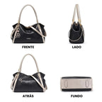 BOLSA FEMININA FOXER FEITA EM COURO GENUÍNO – MODELO ESSÉNNE BLACK