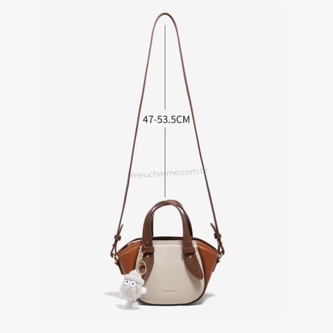 BOLSA FEMININA TRANSVERSAL FOXER FEITA EM COURO  MODELO VÉRONA OFF WHITE