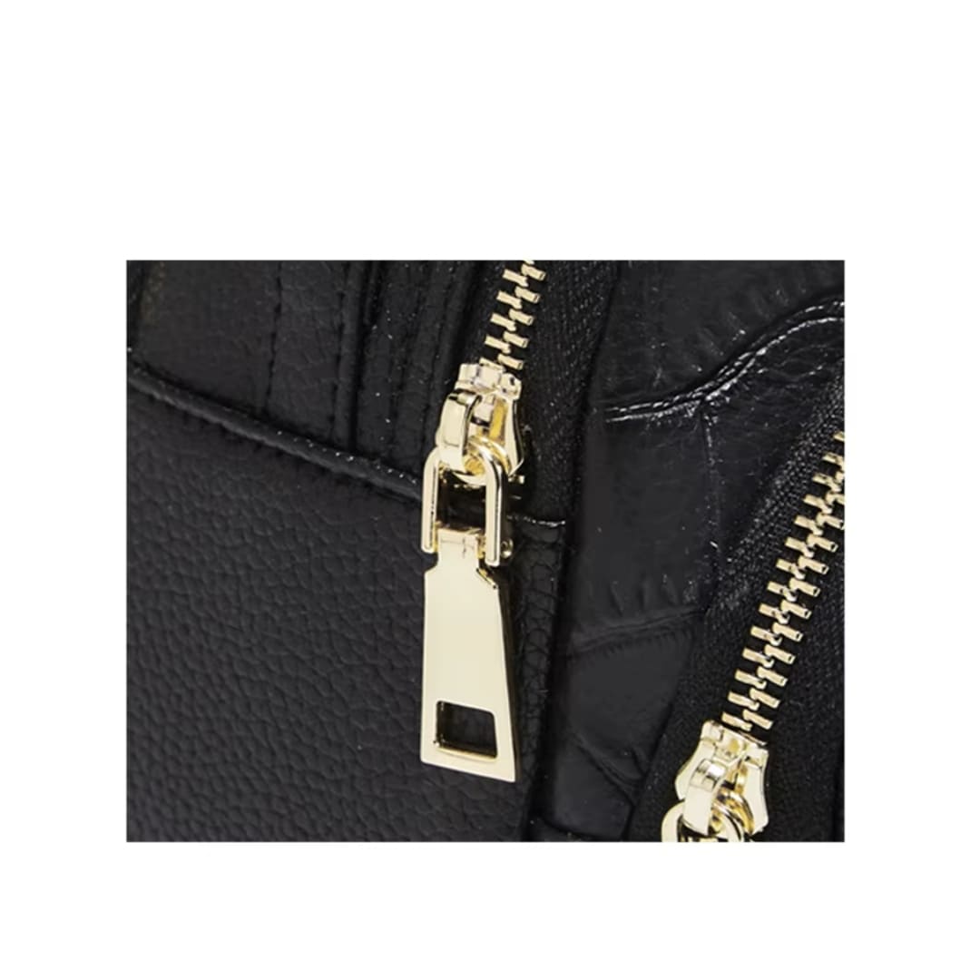 BOLSA FEMININA FOXER FEITA EM COURO GEMUÍNO MODELO RIVELLE BLACK